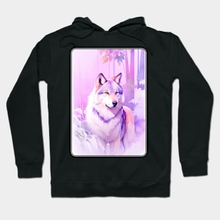 Wolf Watercolor Portrait 2 Hoodie